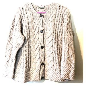 Carraig Donn 100% Merino Wool Sweater Cardigan